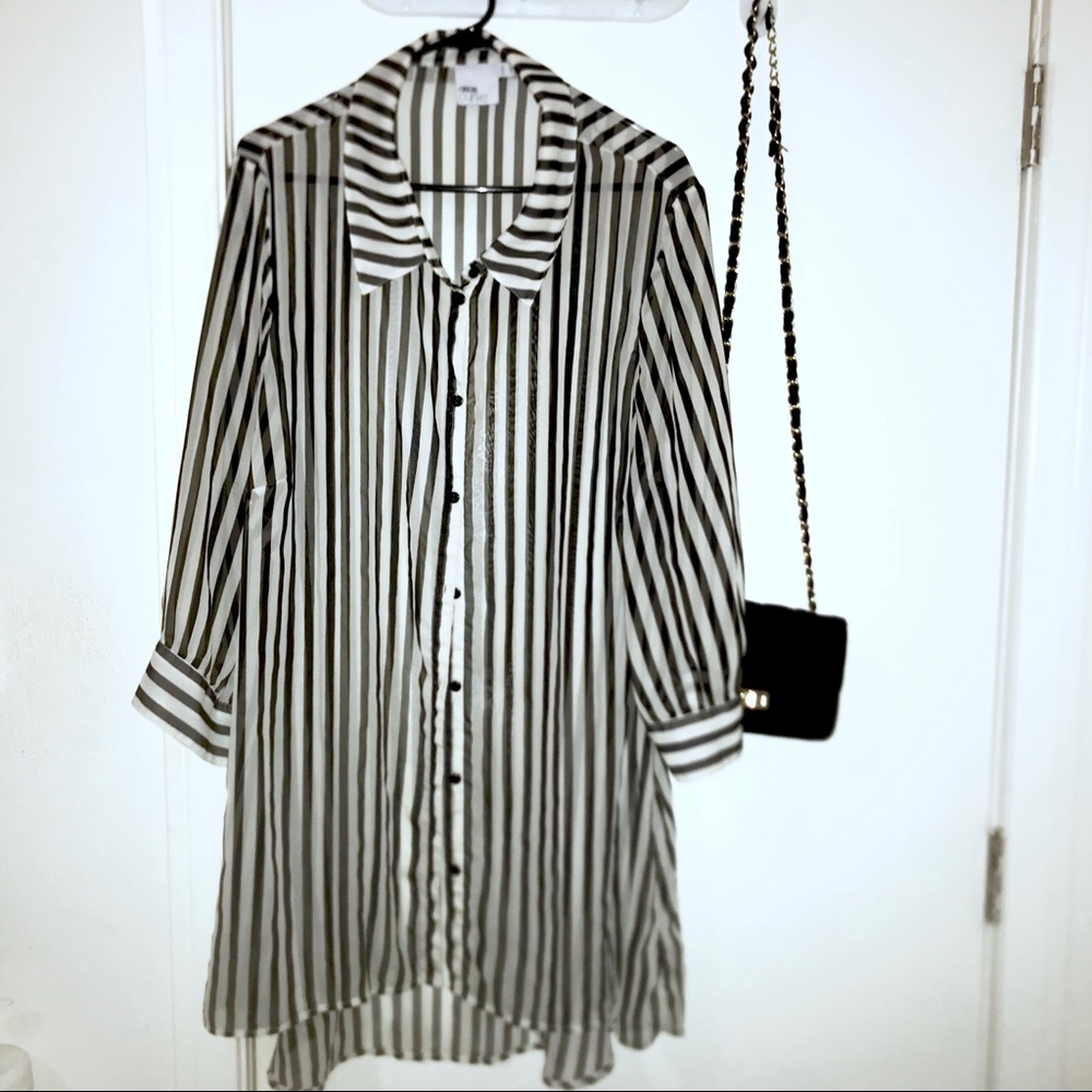 ASOS striped button